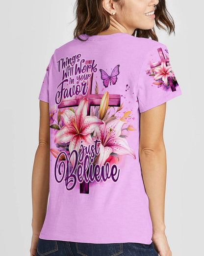 Just Believe Women's All Over Print Shirt - Ty1708232