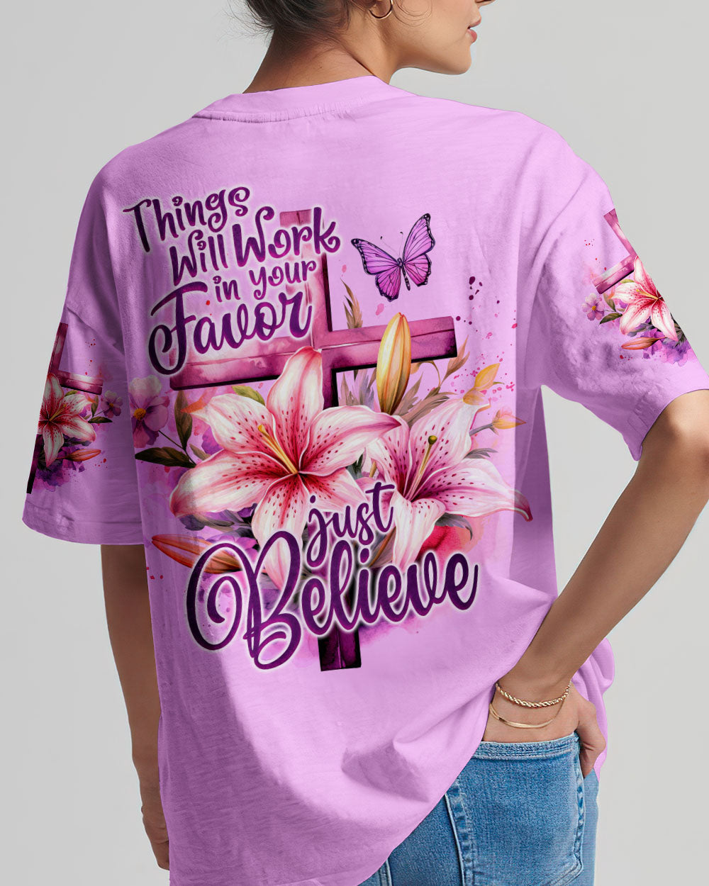 Just Believe Women's All Over Print Shirt - Ty1708232