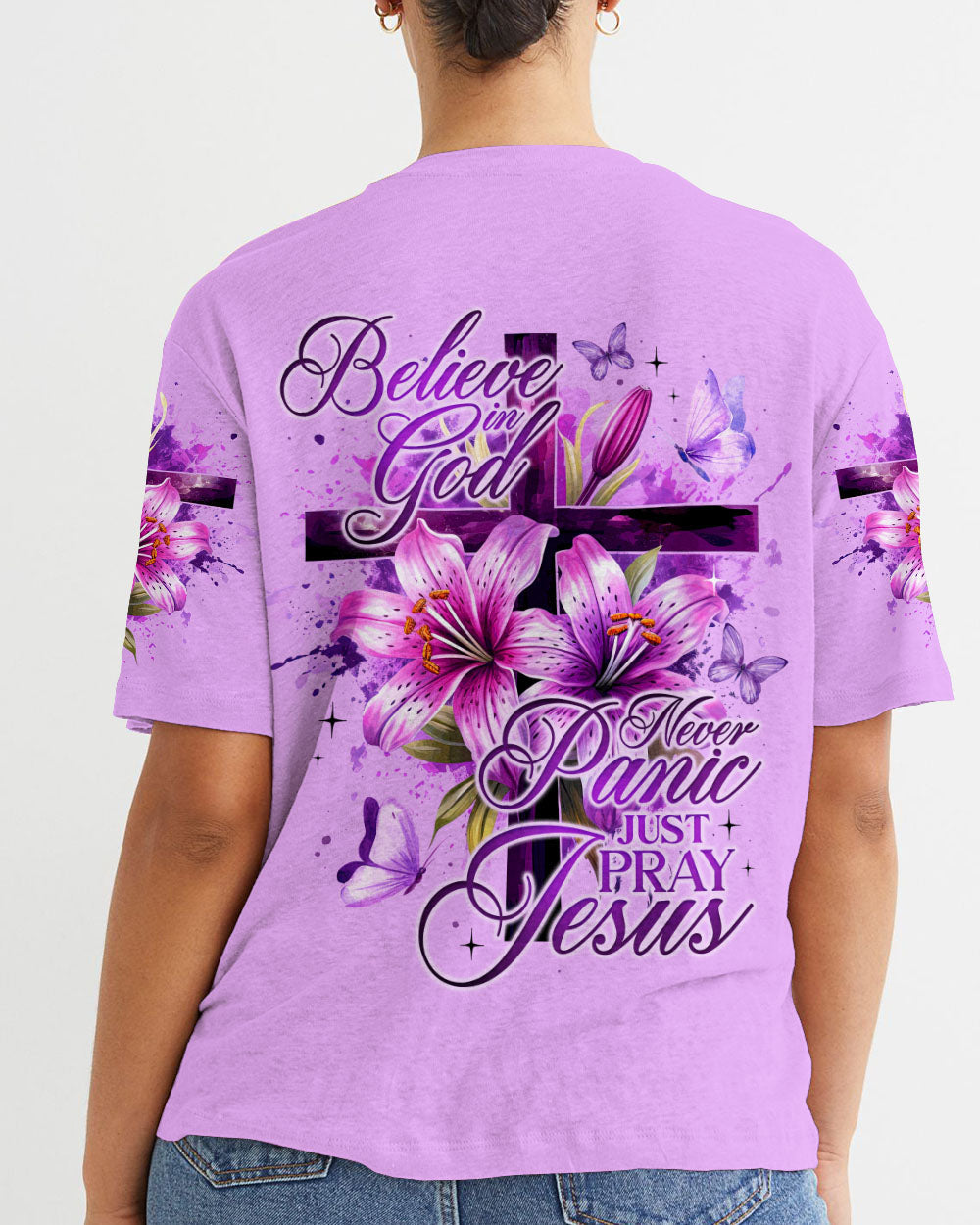 Believe In God Women's All Over Print Shirt - Ty2808232