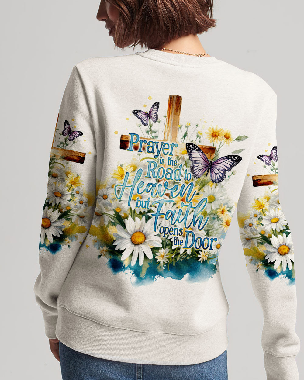 Prayer Is The Road To Heaven Women's All Over Print Shirt - Ty2809232