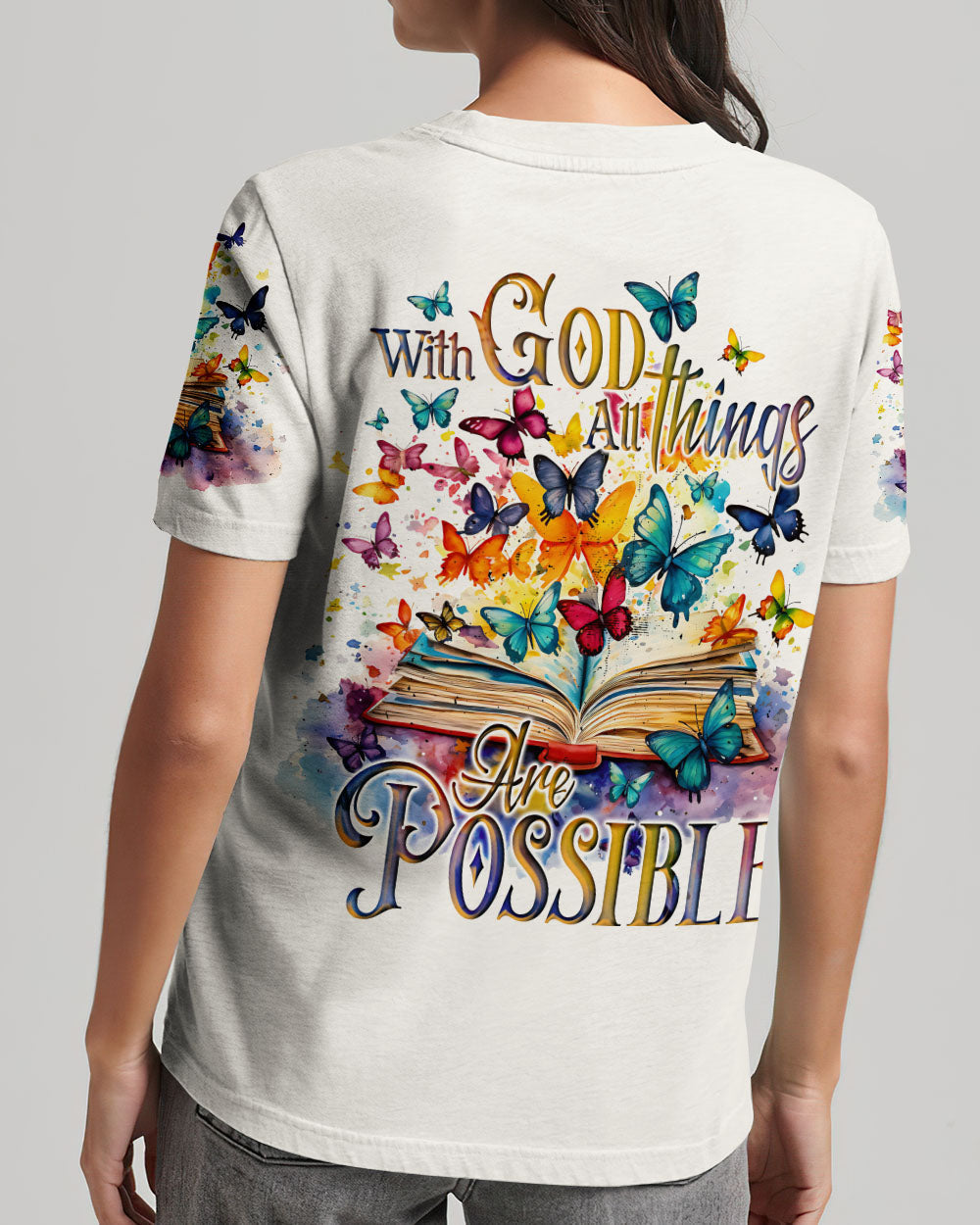 With God All Things Are Possible Women's All Over Print Shirt - Ty3009231