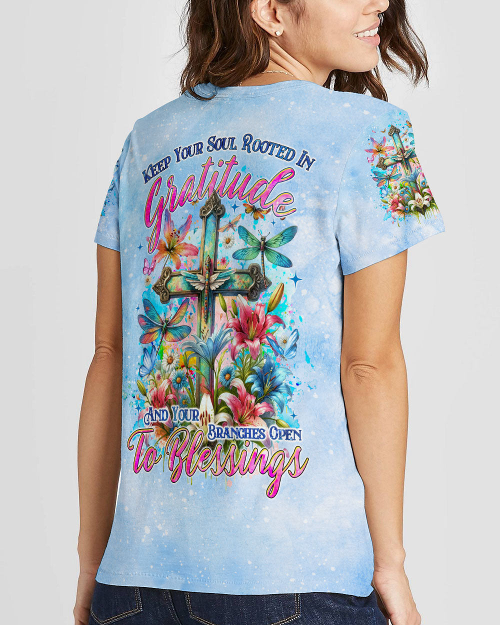 Keep Your Soul Rooted In Gratitude Women's All Over Print Shirt - Tyqy0412232