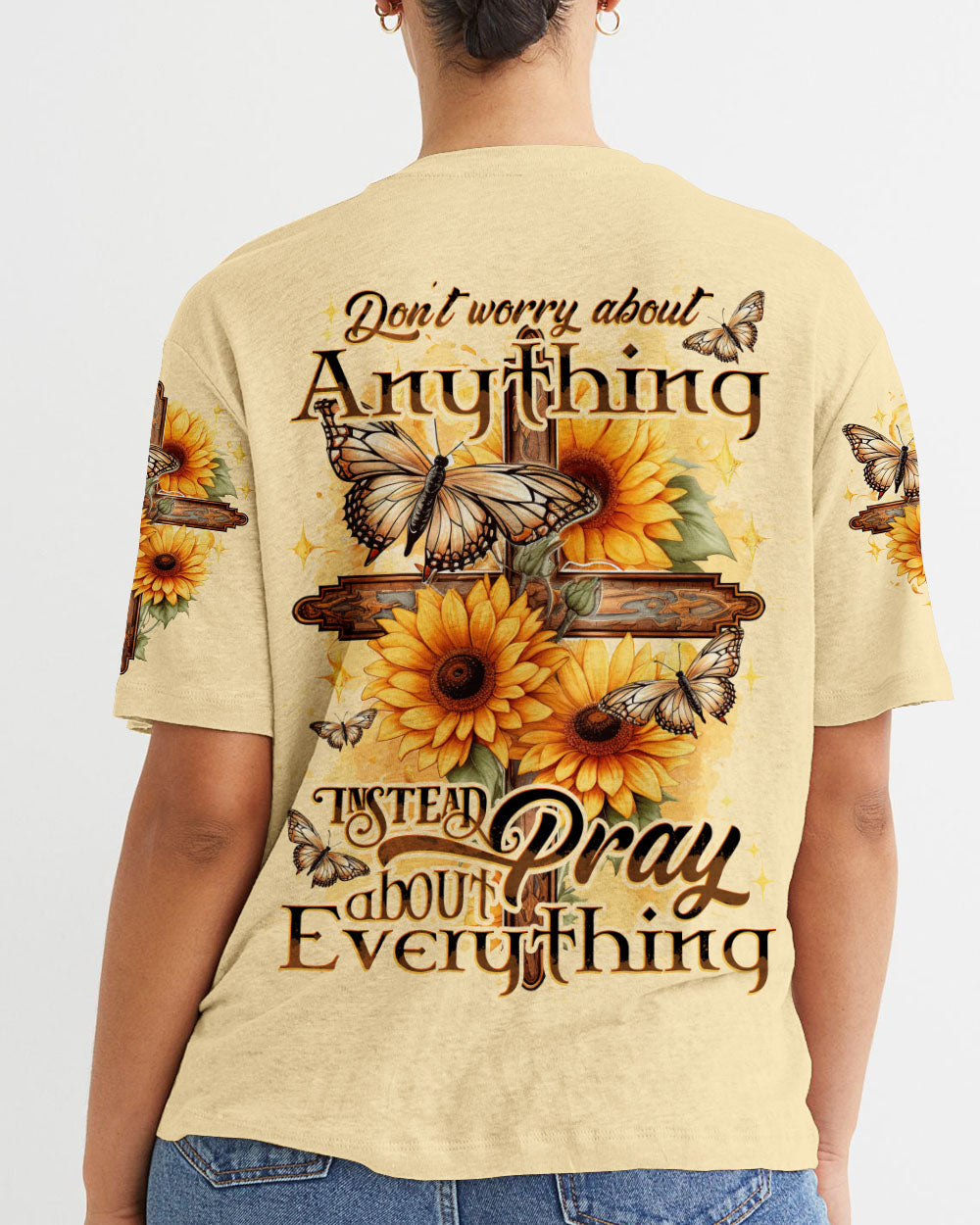 Pray About Everything Women's All Over Print Shirt - Tytd0308233