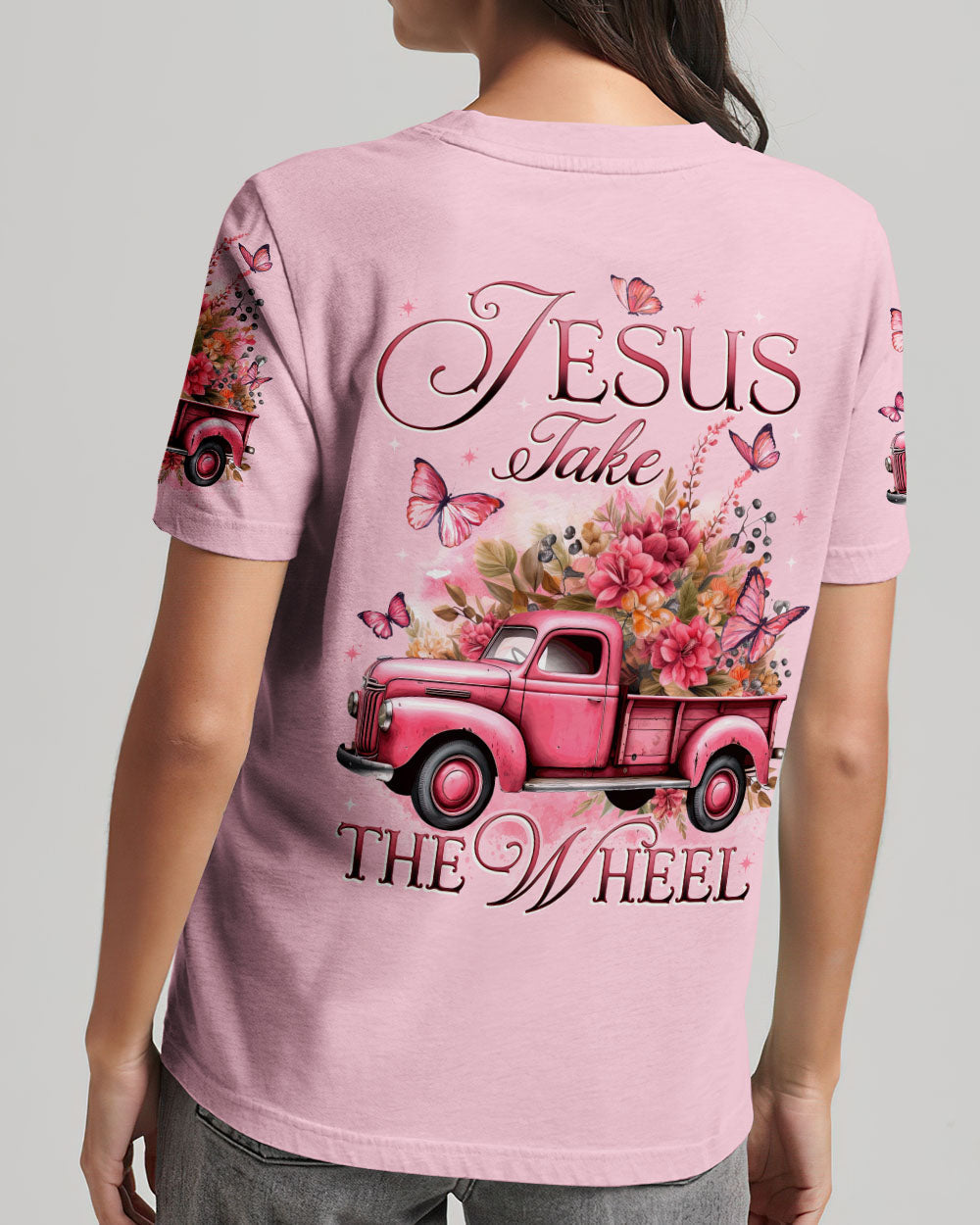 Jesus Take The Wheel Women's All Over Print Shirt - Tytd1910233