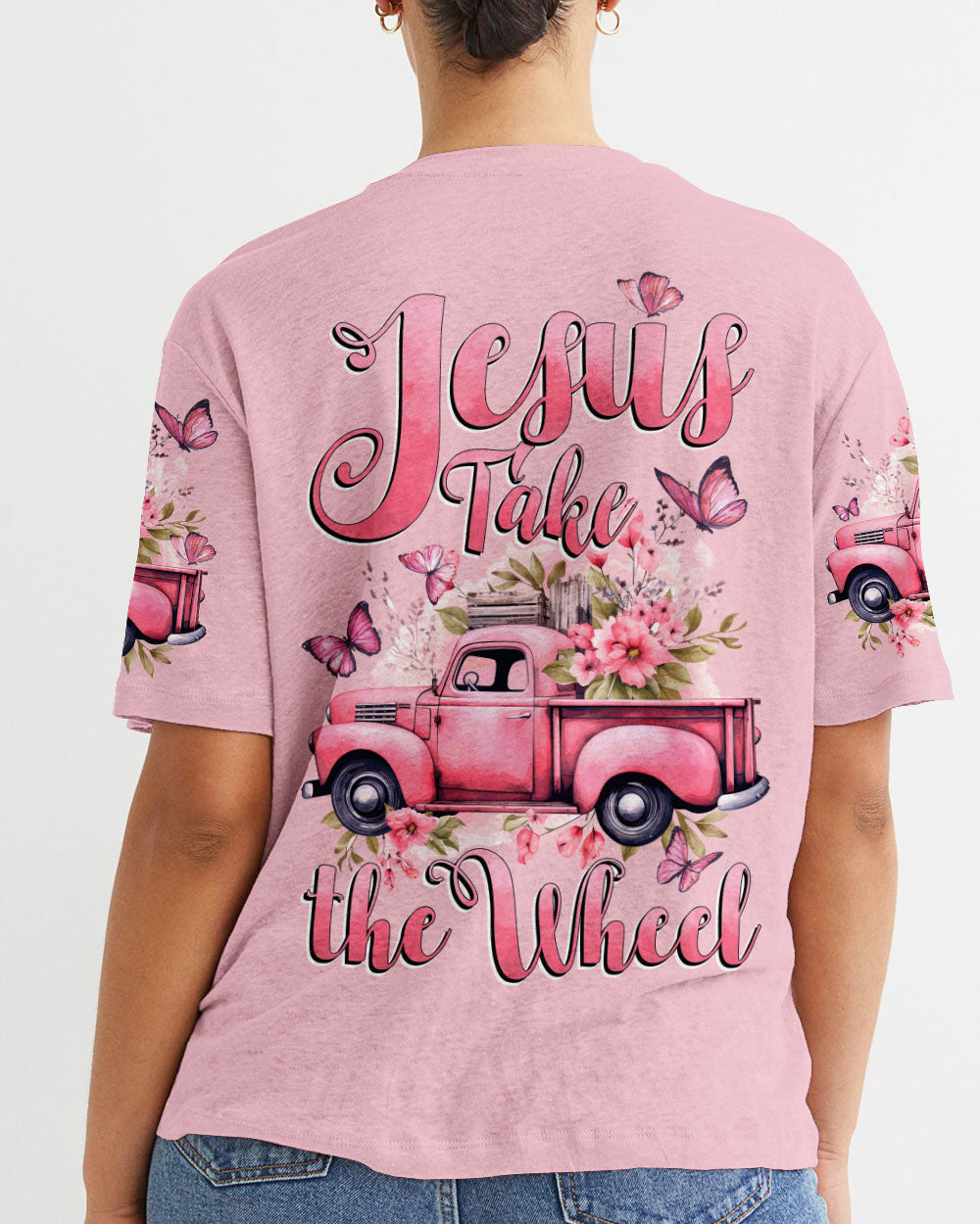 Jesus Take The Wheel Women's All Over Print Shirt - Tytd2111232