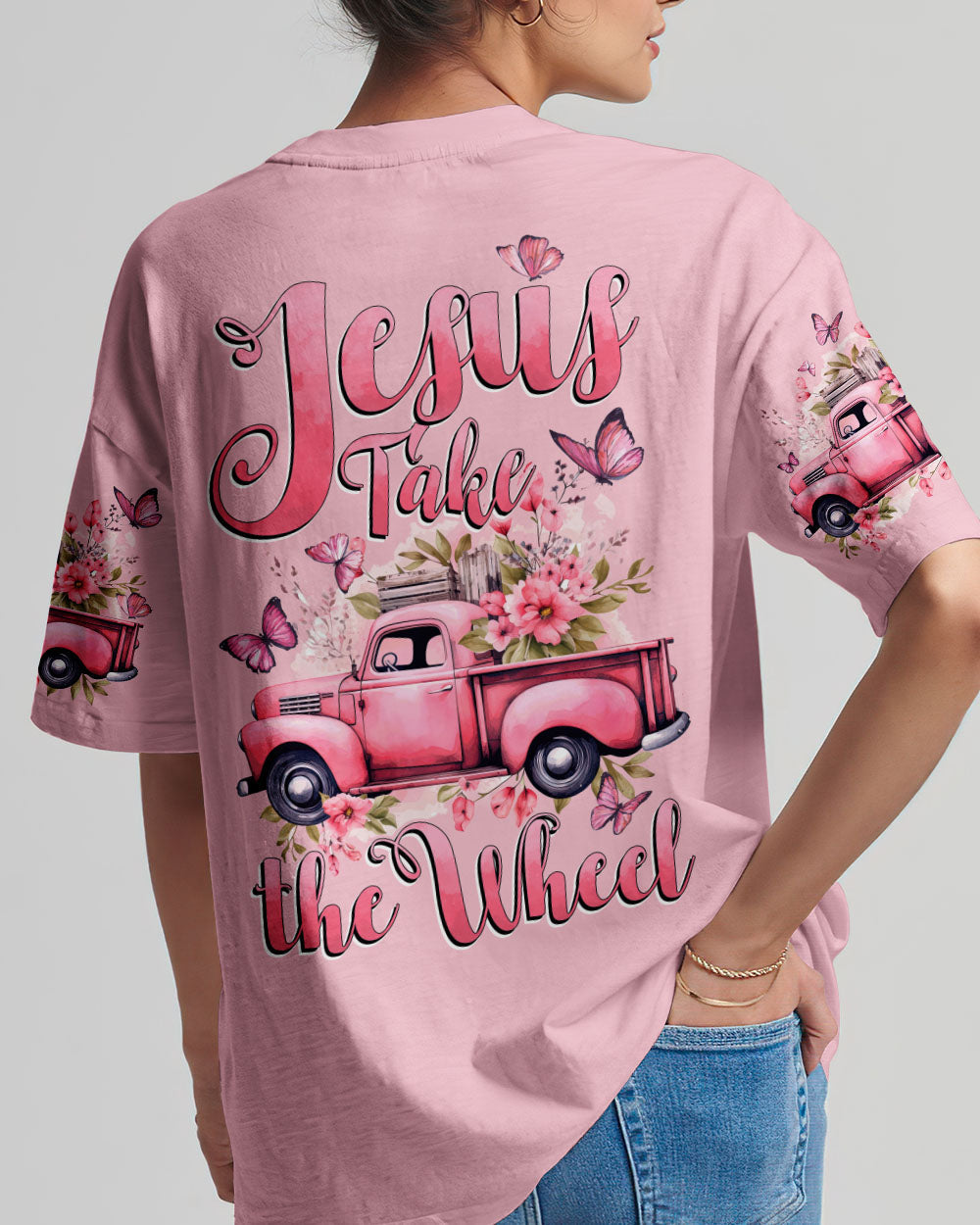 Jesus Take The Wheel Women's All Over Print Shirt - Tytd2111232