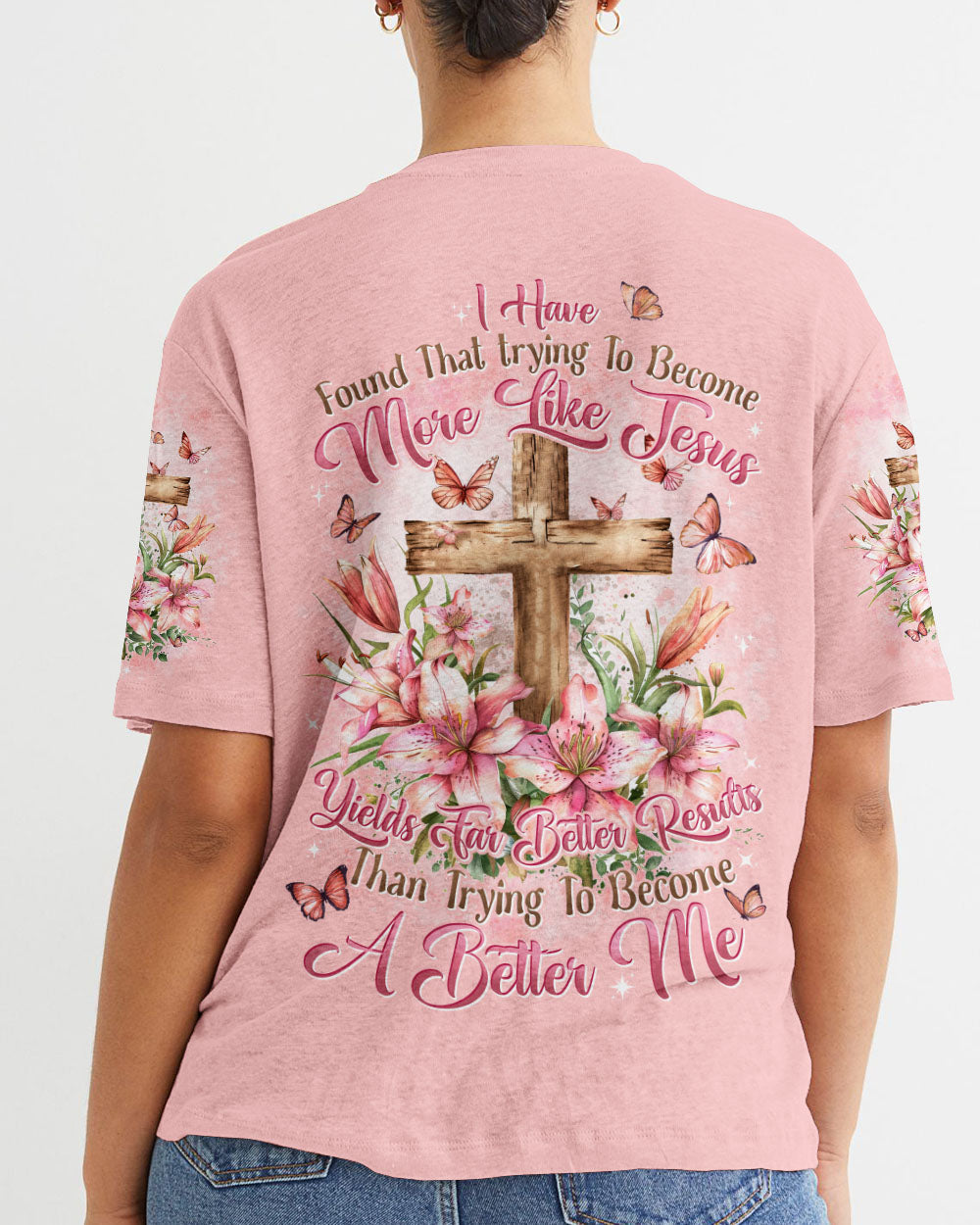 Trying To Become More Like Jesus Women's All Over Print Shirt - Tytd2503241