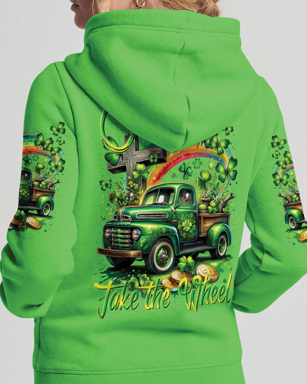 Jesus Take The Wheel Patrick's Day Women's All Over Print Shirt - Tytm0601241