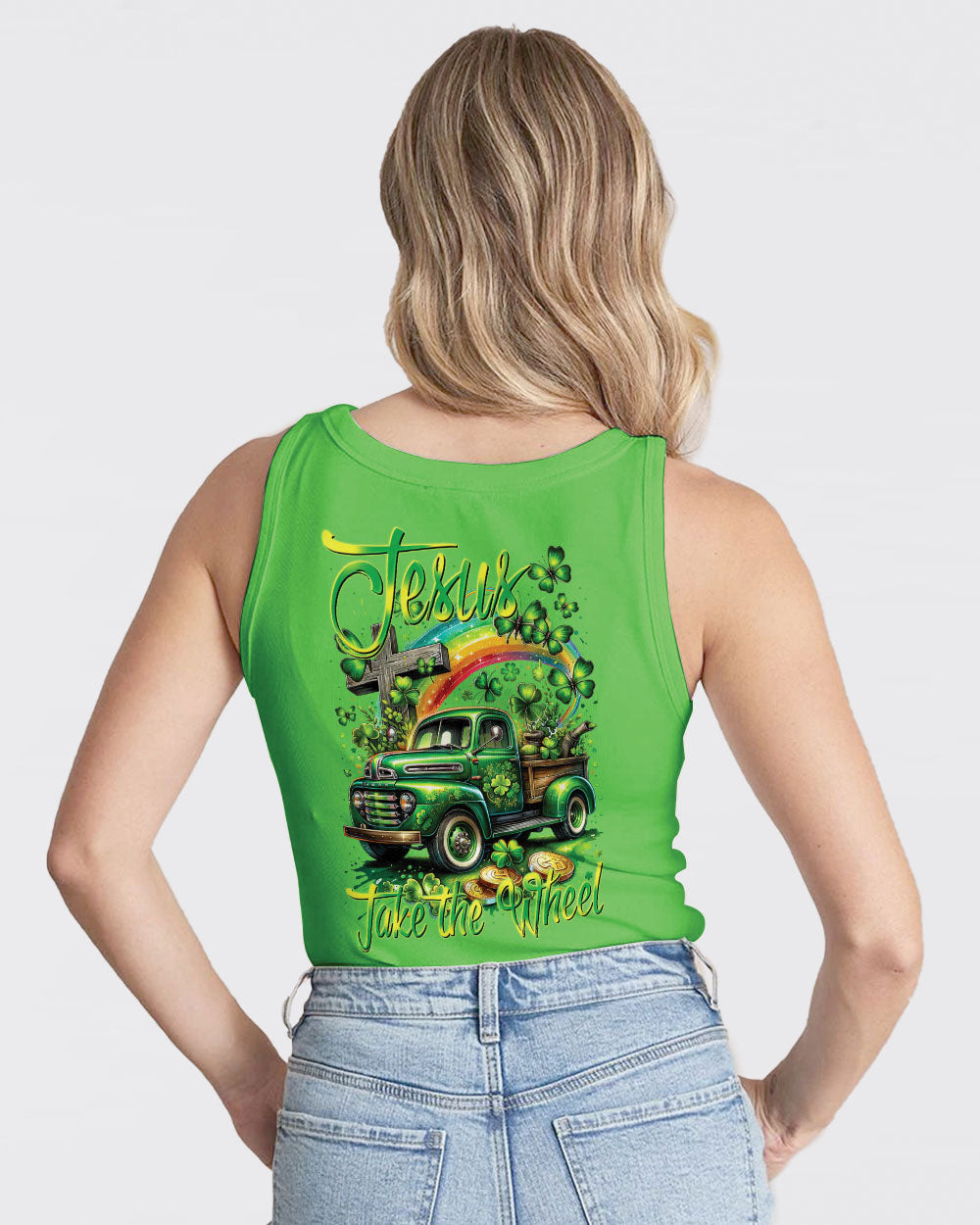 Jesus Take The Wheel Patrick's Day Women's All Over Print Shirt - Tytm0601241