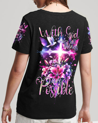 With God All Things Are Possible Women's All Over Print Shirt - Tytm1111233