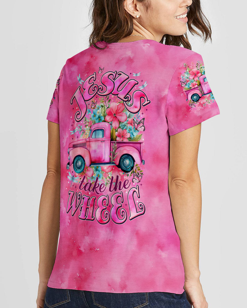 Jesus Take The Wheel Women's All Over Print Shirt - Tytm1601243