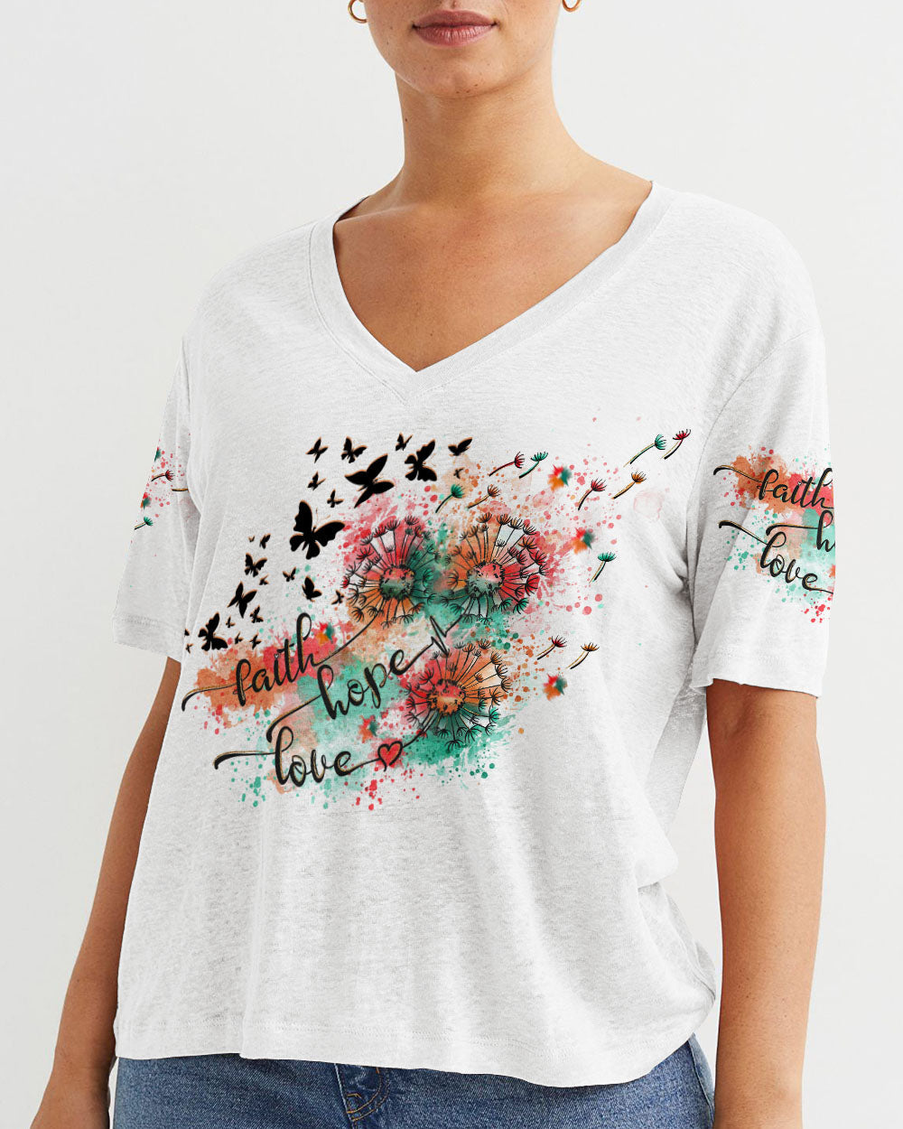 Faith Hope Love Women's All Over Print Shirt - Tytm2909232