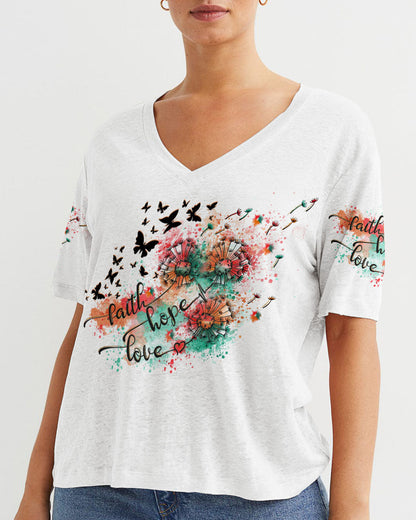 Faith Hope Love Women's All Over Print Shirt - Tytm2909232