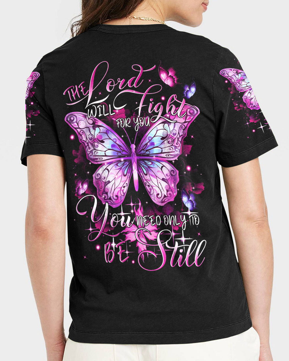 The Lord Will Fight For You Butterfly Women's All Over Print Shirt - Tytm2909233