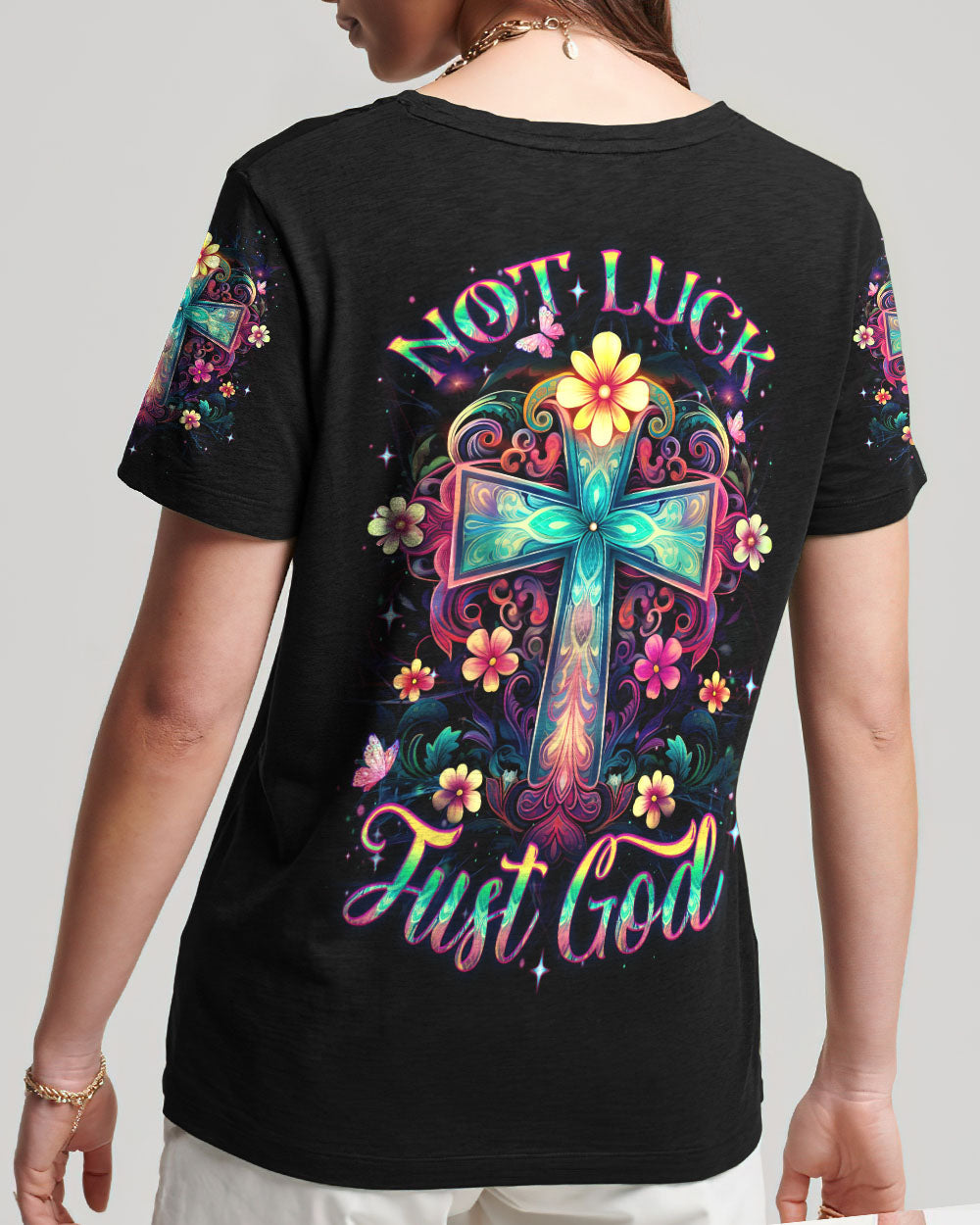 Not Luck Just God Women's All Over Print Shirt - Yhdu0410231