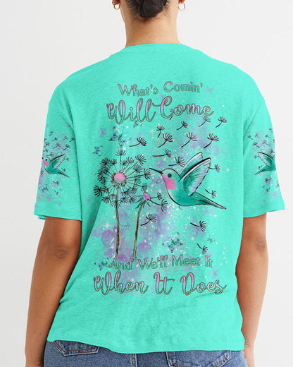 What Comin' Will Come And We'll Meet It Women's All Over Print Shirt - Yhdu709233