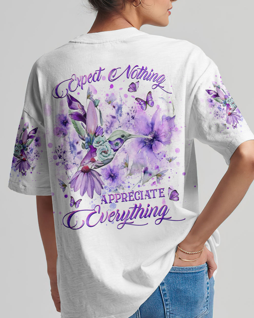 Expect Nothing Appreciate Everything Women's All Over Print Shirt - Yhhg0308235