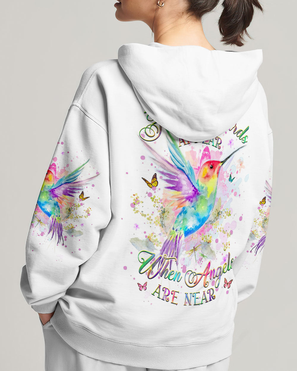 Hummingbirds Appear When Angels Are Near Women's All Over Print Shirt - Yhhg1110231