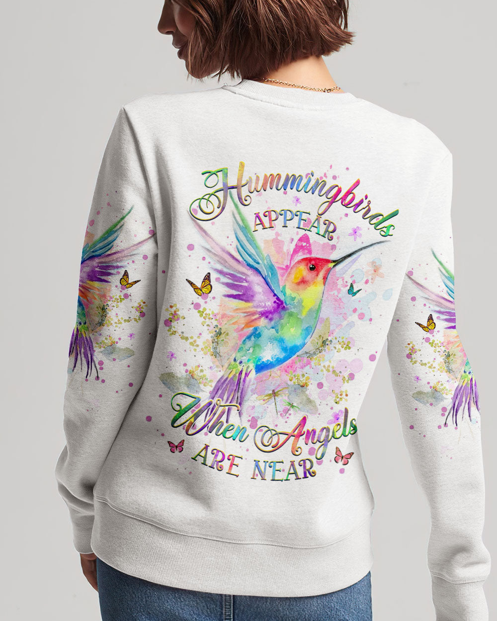 Hummingbirds Appear When Angels Are Near Women's All Over Print Shirt - Yhhg1110231