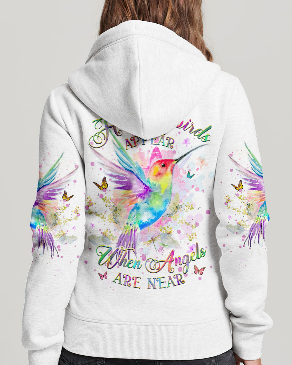 Hummingbirds Appear When Angels Are Near Women's All Over Print Shirt - Yhhg1110231