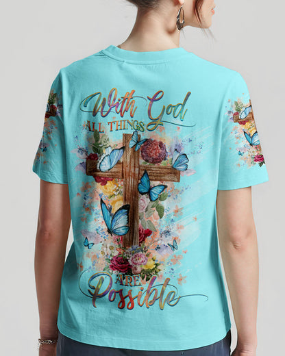 With God All Things Are Possible Women's All Over Print Shirt - Yhhg1708232