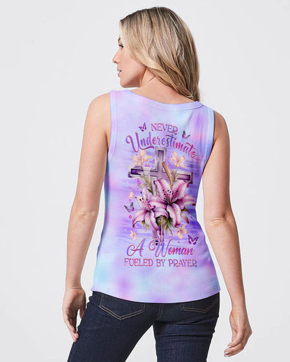 Never Underestimate A Woman Fueled By Prayer Women's All Over Print Shirt - Yhhg2408233