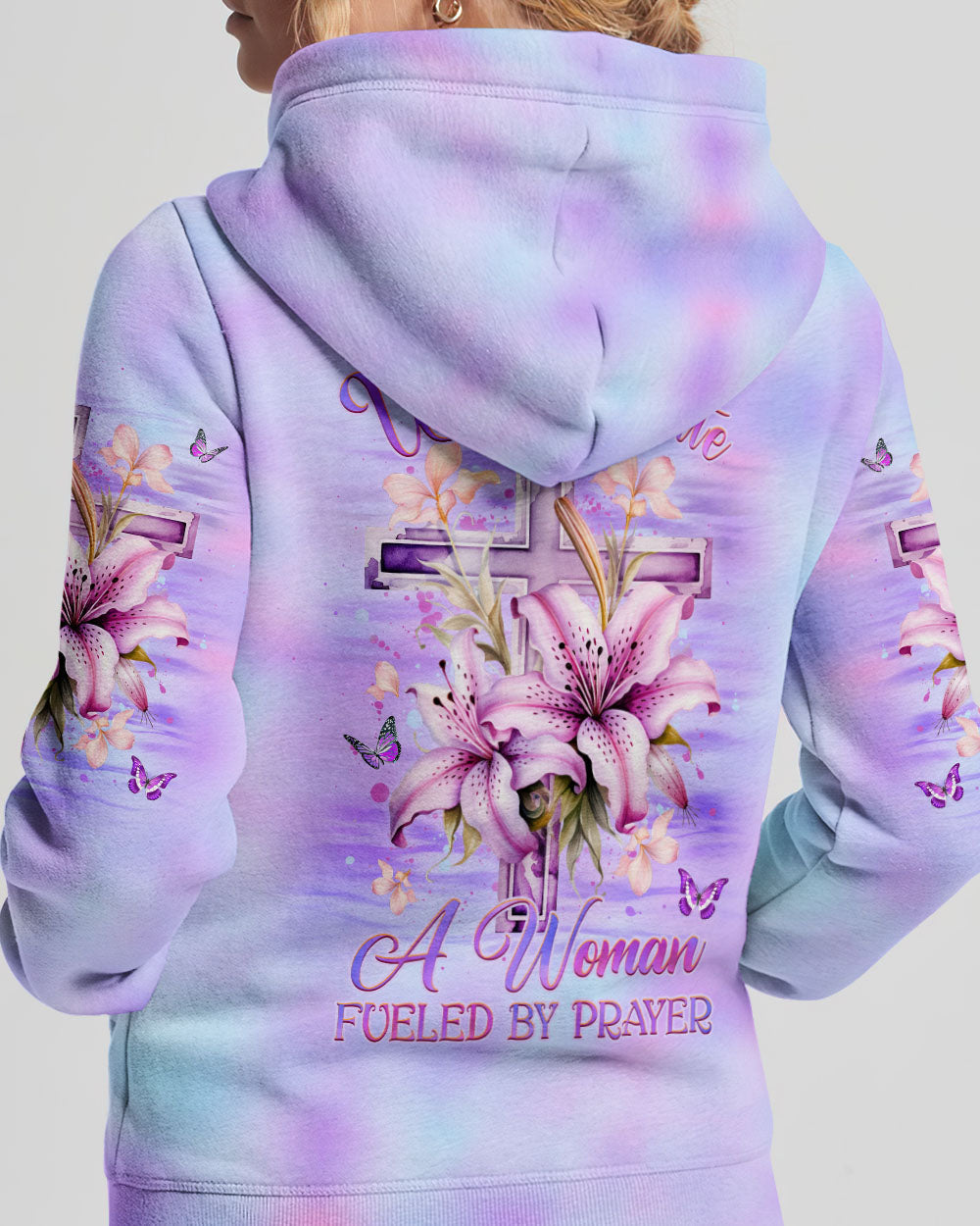 Never Underestimate A Woman Fueled By Prayer Women's All Over Print Shirt - Yhhg2408233