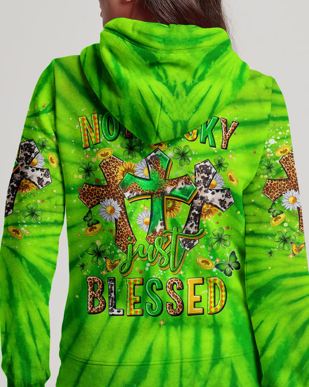 Not Lucky Just Blessed St Patrick's Day Women's All Over Print Shirt - Yhhn2501243