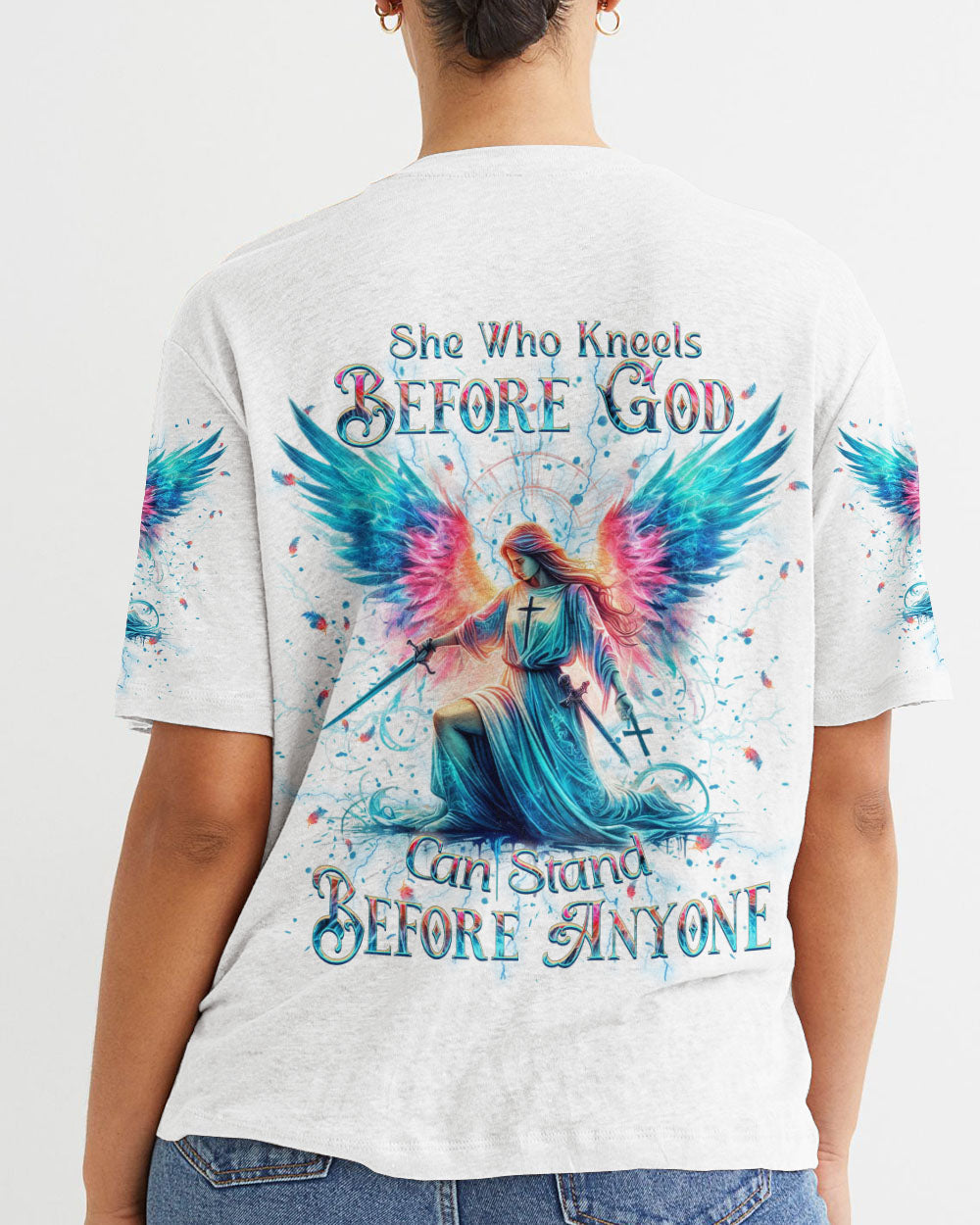 She Who Kneels Before God Women's All Over Print Shirt - Yhkd0801243