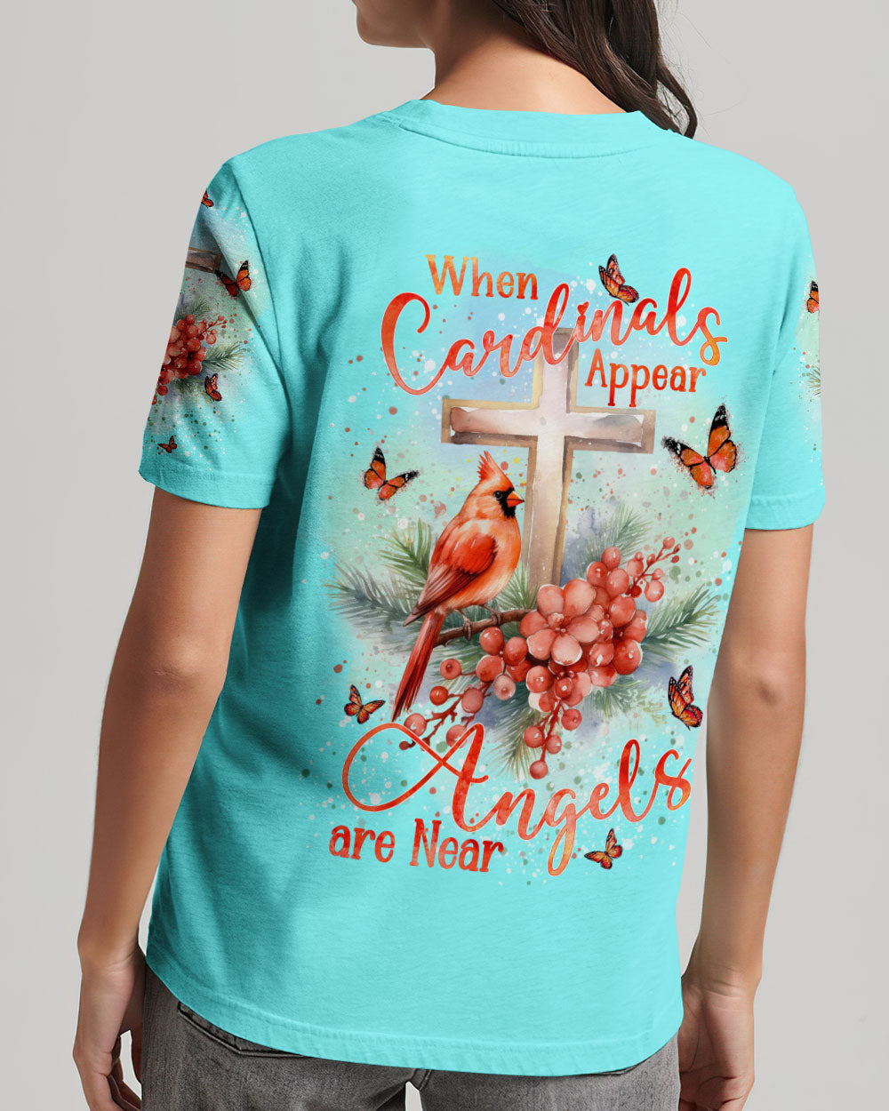 When Cardinals Appear Angels Are Near Women's All Over Print Shirt - Yhkd111231