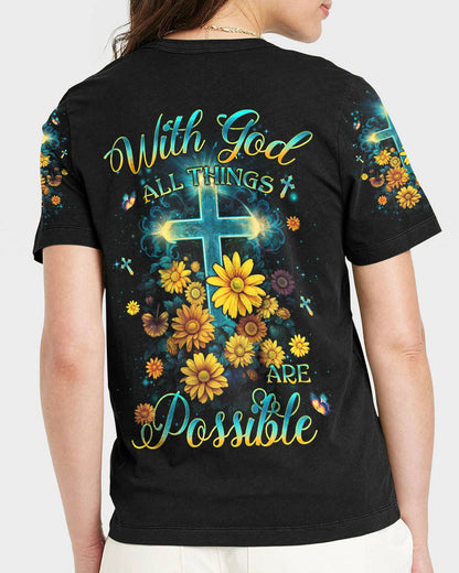 With God All Things Are Possible Women's All Over Print Shirt - Yhlh2809233