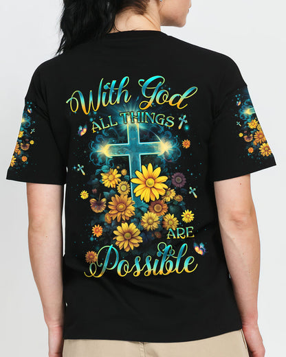 With God All Things Are Possible Women's All Over Print Shirt - Yhlh2809233