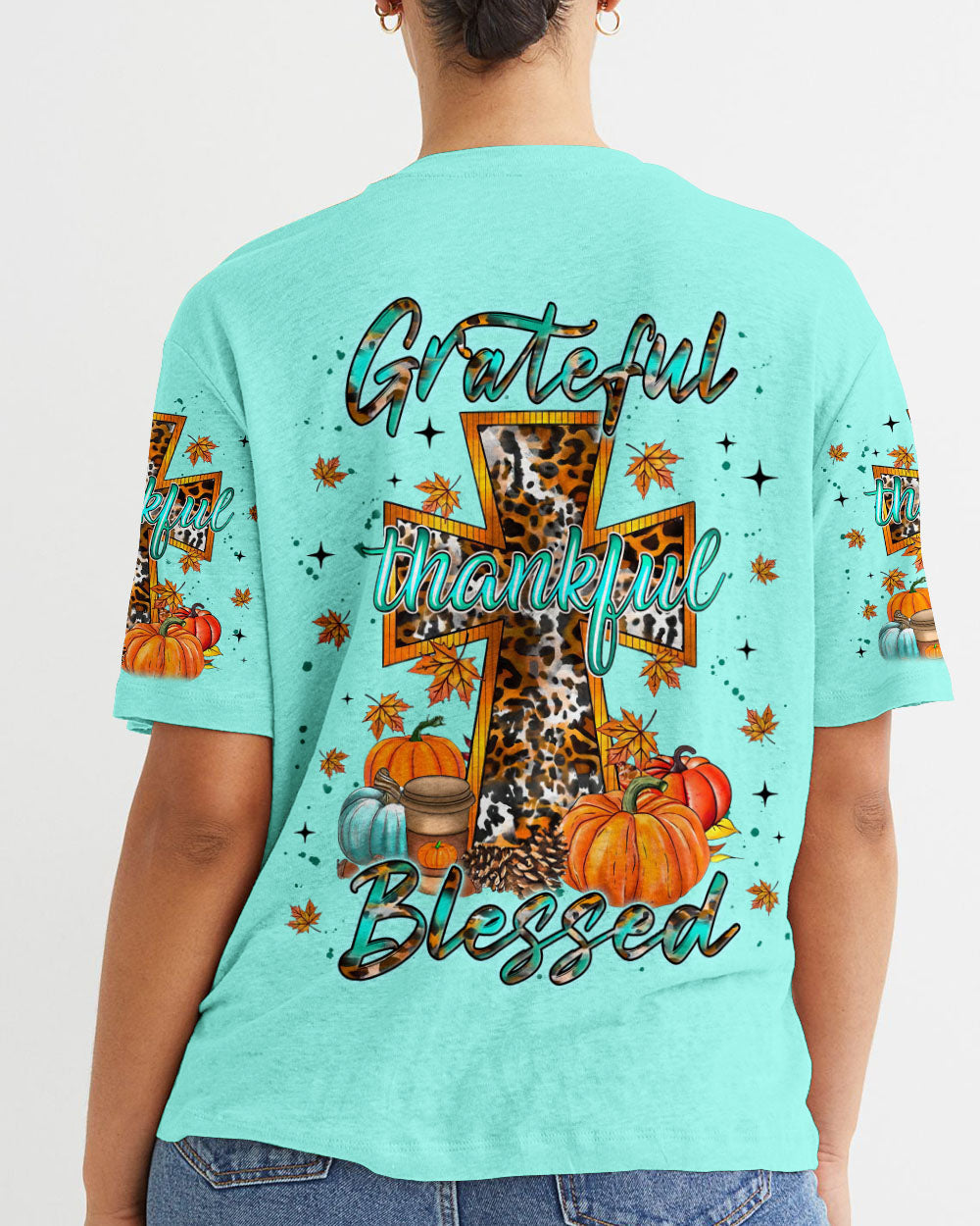 Grateful Thankful Blessed Women's All Over Print Shirt - Yhln1008231