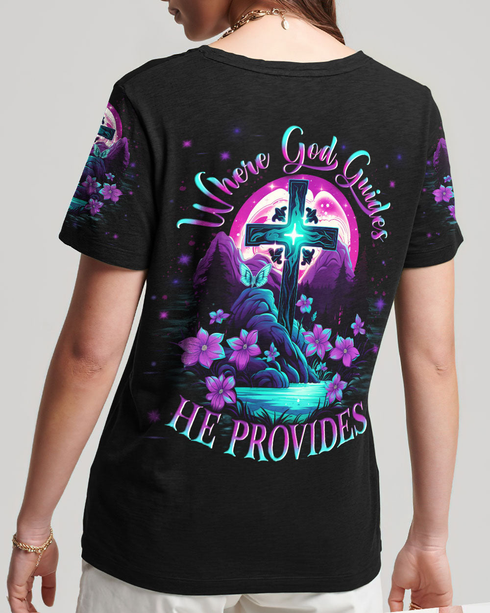 Where God Guides He Provide Women's All Over Print Shirt - Yhln1208232