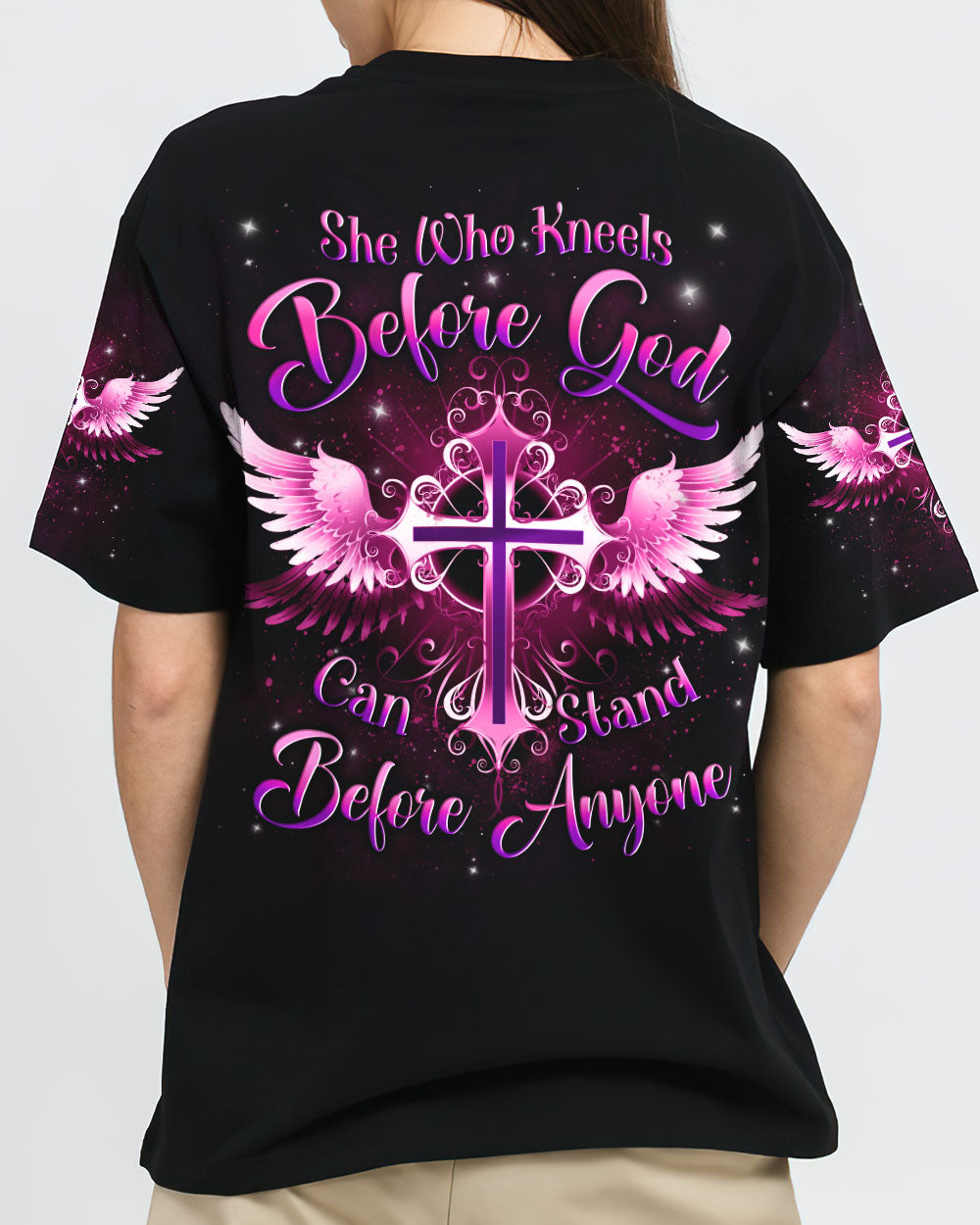 She Who Kneels Before God Women's All Over Print Shirt - Yhln2308232