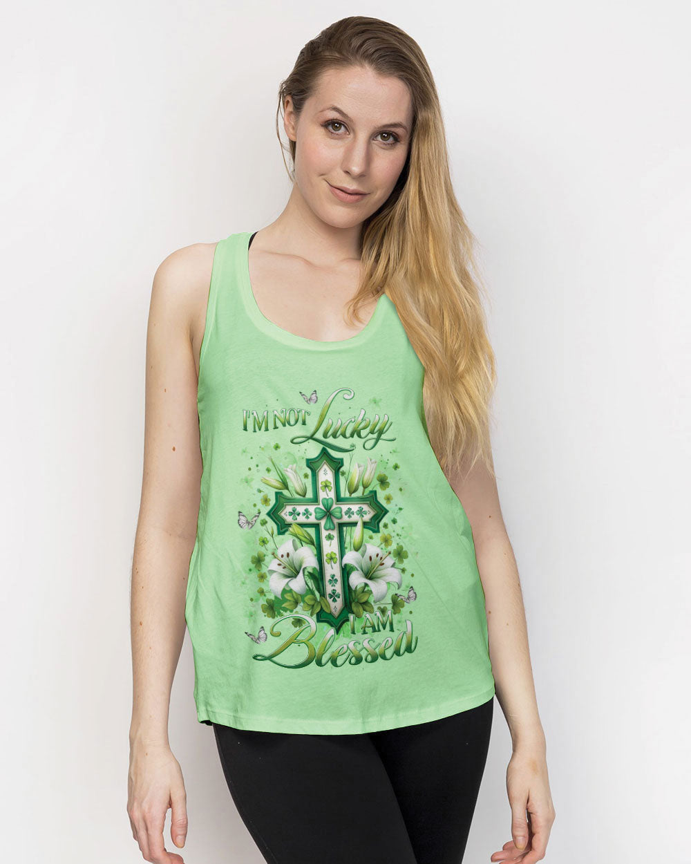 I'm Not Lucky I Am Blessed Women's Patrick's Day All Over Print Shirt - Yhlt0801241