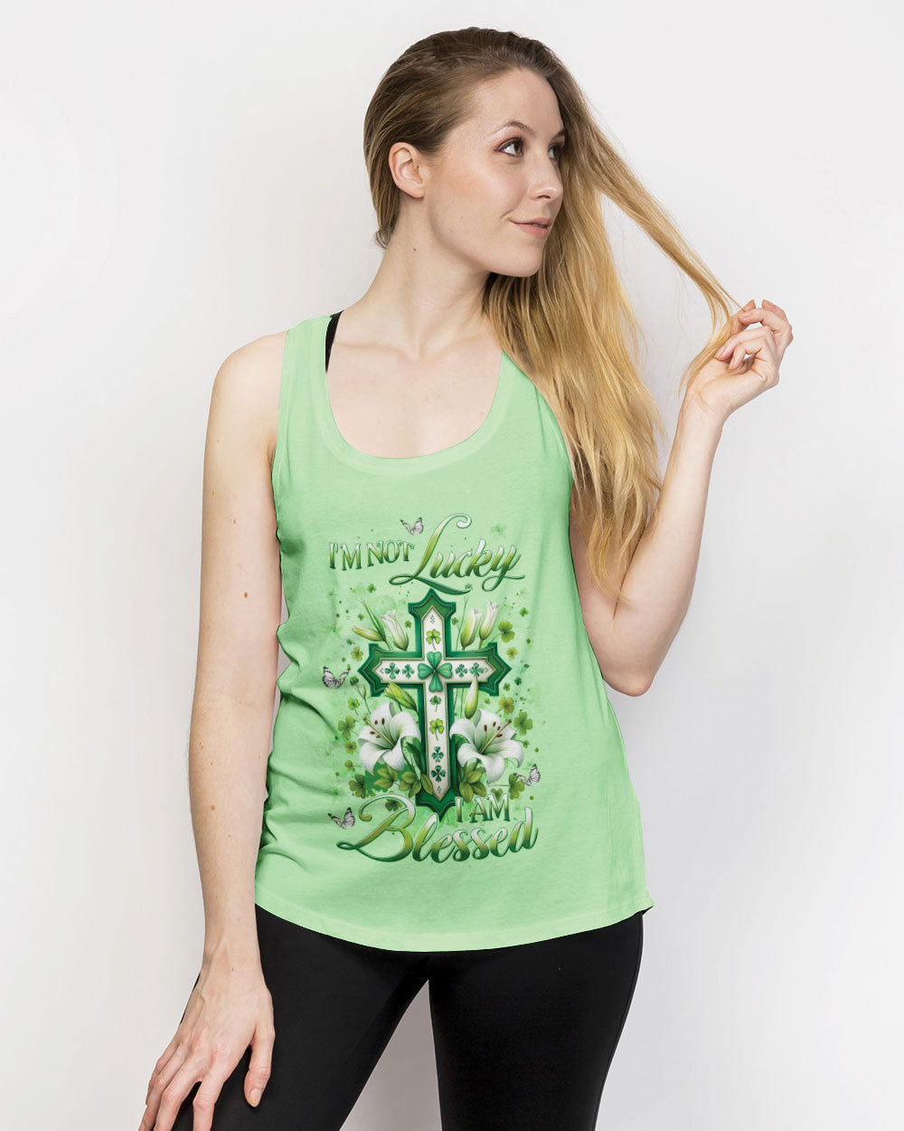 I'm Not Lucky I Am Blessed Women's Patrick's Day All Over Print Shirt - Yhlt0801241