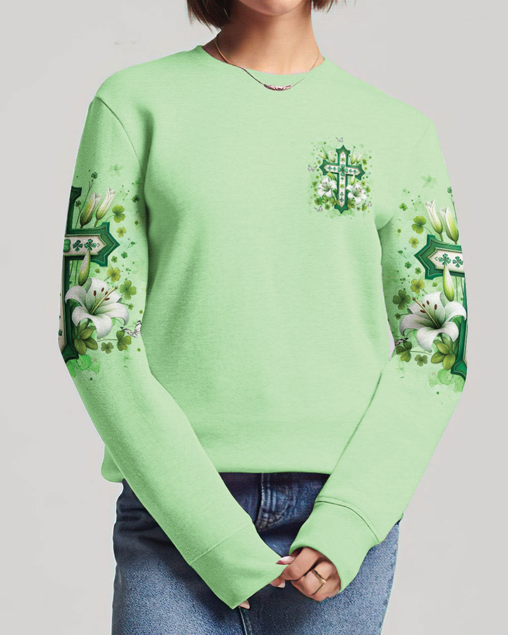 I'm Not Lucky I Am Blessed Women's Patrick's Day All Over Print Shirt - Yhlt0801241