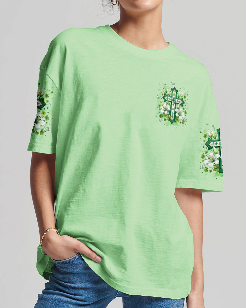 I'm Not Lucky I Am Blessed Women's Patrick's Day All Over Print Shirt - Yhlt0801241