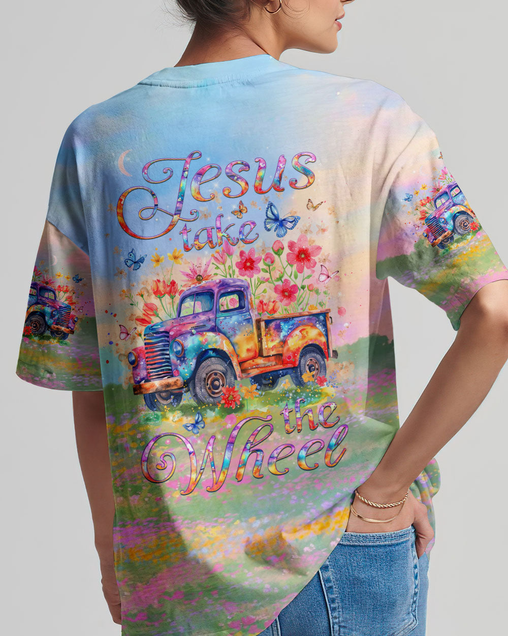 Jesus Take The Wheel Women's All Over Print Shirt - Yhlt1103243