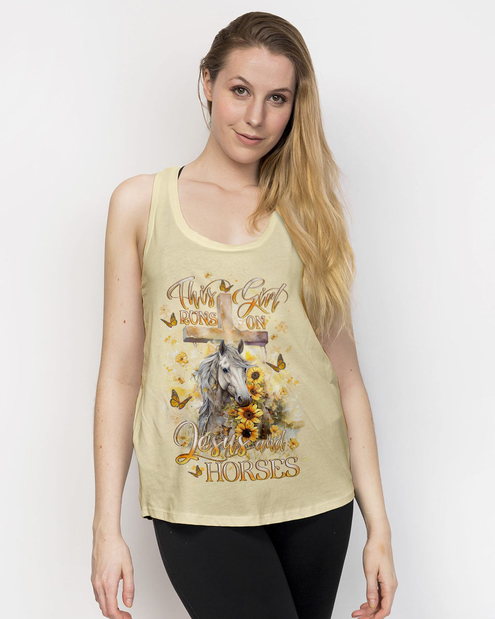 Runs On Jesus And Horses Women's All Over Print - Yhlt2612232