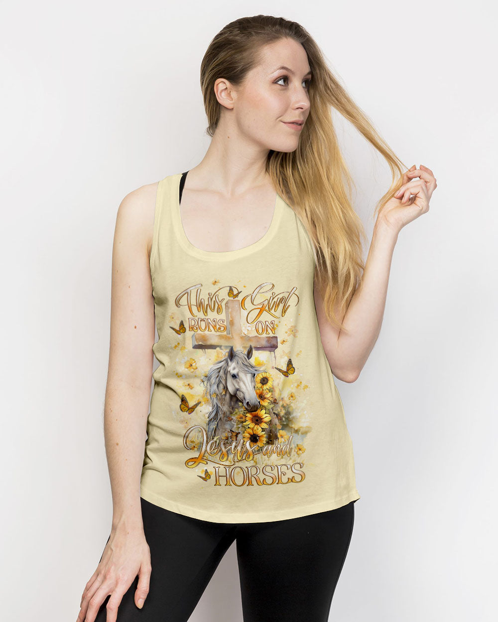 Runs On Jesus And Horses Women's All Over Print - Yhlt2612232