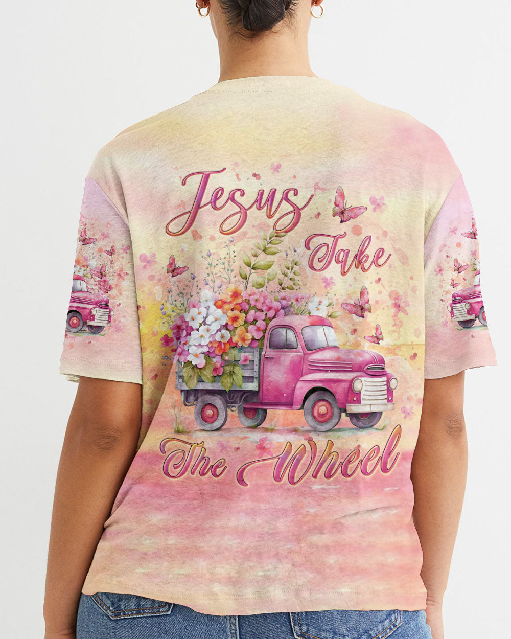 Jesus Take The Wheel Women's All Over Print Shirt - Yhlt2811232