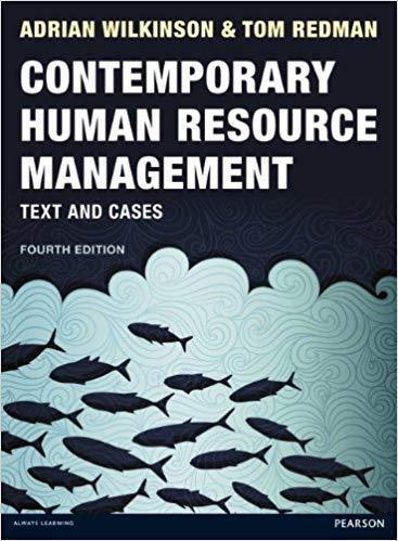 Contemporary Human Resource Management Text And Cases 4Th Edition