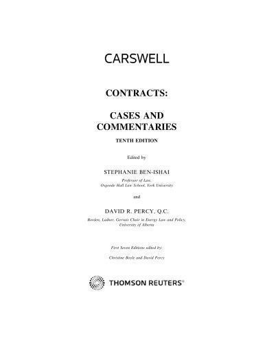 Contracts Cases And Commentaries 10Th Edition