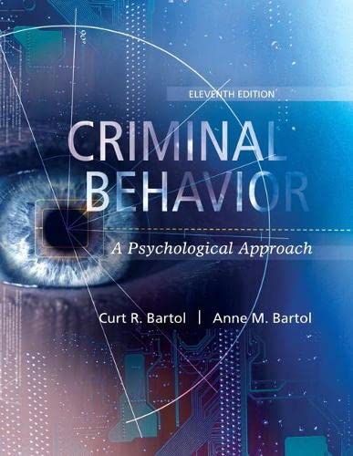 Criminal behavior: a psychological approach