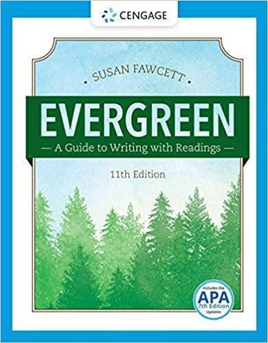 Evergreen A Guide To Writing With Readings Susan Fawcett