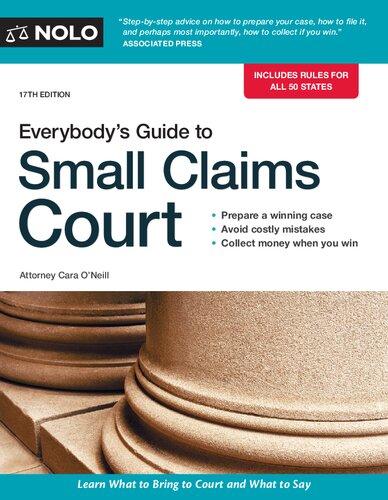 Everybodys Guide To Small Claims Court 17Th Edition