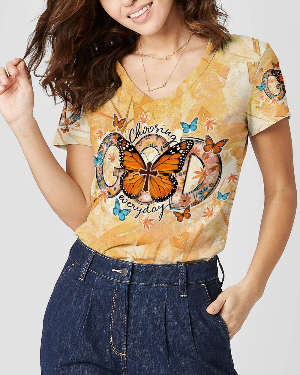 Choosing God Everyday Butterfly Women's All Over Print Shirt - Tlno1307234