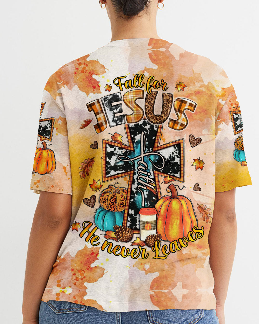 Fall For Jesus Autumn Women's All Over Print Shirt - Tlno1407234